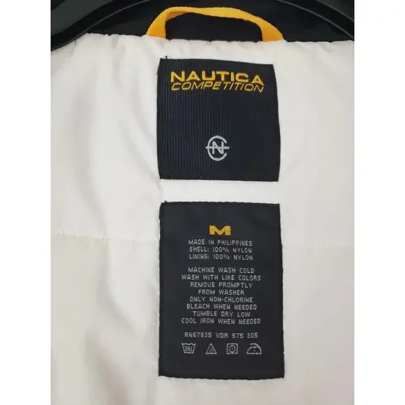 Nautica Competition ~Men's Size M~ Off-White/Black Coat Winter Zip-Up Jacket.